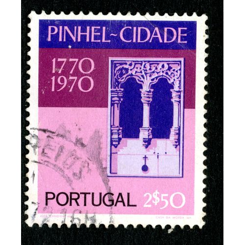 Timbre Oblitéré Portugal, Pinhel - Cidade, 1770-1970, 2s50