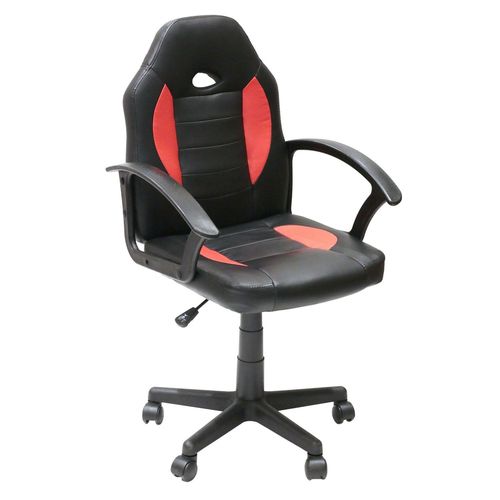 Chaise De Bureau Gaming Racer Obi - Hauteur Réglable - Noir Et Rouge