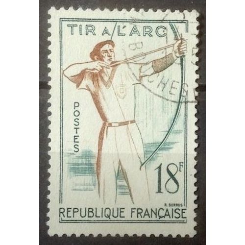 Sports 1958 - Tir Arc 18f (Très Joli N° 1163) Obl - France Année 1958 - Brn83 - N33103