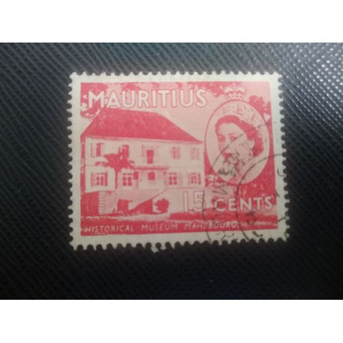Timbre Ile Maurice Y T 246 Musée D'histoire, Mahébourg 1953 ( 090708 )