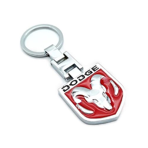 Porte Clé Dodge Belier Rouge Chrome Auto Americaine Usa