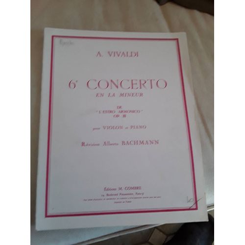 Vivaldi 6 Concerto La Mineur 0p 3 Bachmann