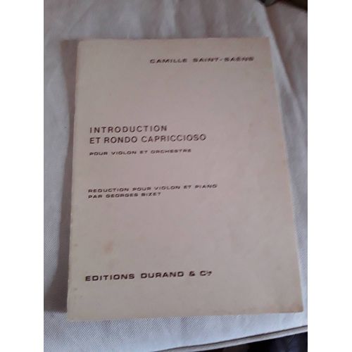 Introduction Et Rondo Capricioso Camille Saint Saëns Édition Durand