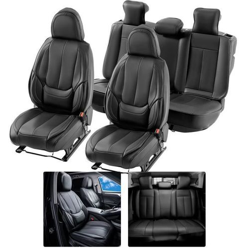 Housses De Siège En Cuir - Vevor - Housses De Siège Universelles Avant Et Arrière 13 Pcs Pour Voitures Suv Camions,Noir