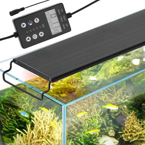 Éclairage Aquarium - Vevor - 600x95x35 Mm À Spectre Complet Et Lcd 22 W Pour Aquarium 61-76,2 Cm,Luminosité Et Minuterie Réglable