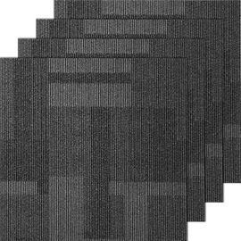 Dalles de Moquette Réutilisables-VEVOR -61x61 cm-24PCS-Protège les Sols Durs-Chambre à Coucher, Salon-Gris Mélangé