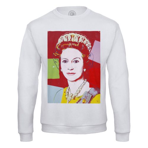 Sweat Shirt Homme Andy Warhol Portrait Reine Elizabeth Angleterre Pop Art 60's
