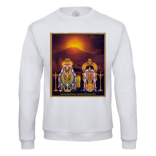 Sweat Shirt Homme Arunachala Montagne Sacree Shiva Inde Dieux Temple