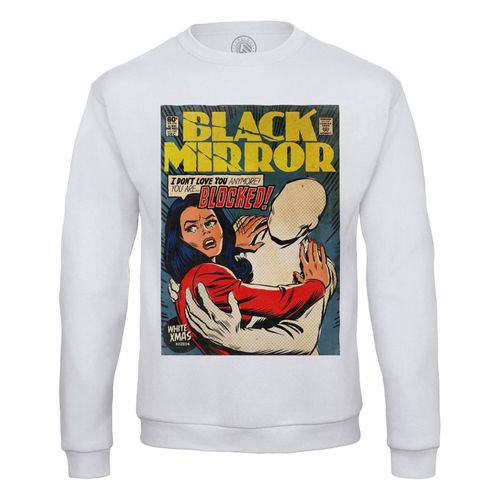Sweat Shirt Homme Black Mirror Parodie Couverture Comics Bd Super Hero