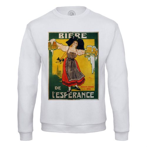 Sweat Shirt Homme Affiche Vintage Biere L'espérance France