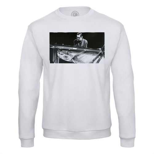 Sweat Shirt Homme Bill Evans Piano Jazz Artiste Noir Et Blanc Cigarette