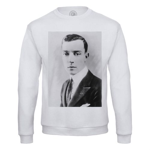 Sweat Shirt Homme Buster Keaton Acteur Hollywood Retro Portrait Vintage