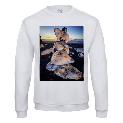 Sweat Shirt Homme Cairn Naturel Coucher De Soleil Pierres De Glace