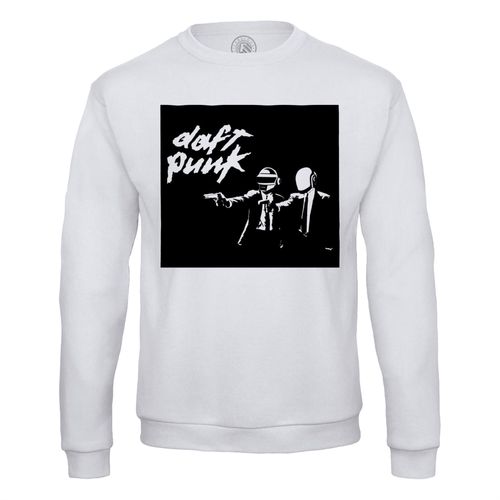 Sweat Shirt Homme Daft Punk Pulp Fiction Parodie French Touch Tarantino