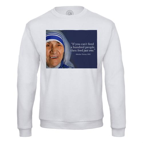Sweat Shirt Homme Feed One Mother Theresa Citation Inspirante Anglais Motivation