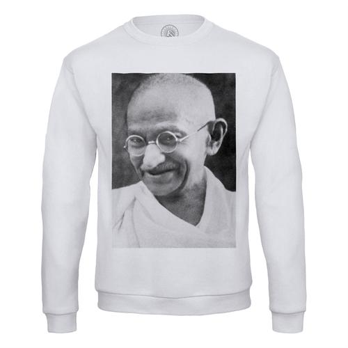 Sweat Shirt Homme Mahatma Gandhi Inde Activiste Non Violence Portrait Vintage