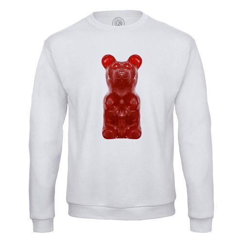 Sweat Shirt Homme Ours D'or Rouge Bonbons Gelatine Enfant Gourmandise