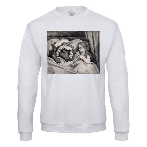 Sweat Shirt Homme Le Petit Chaperon Rouge Conte Gustave Dore Illustration Gravure