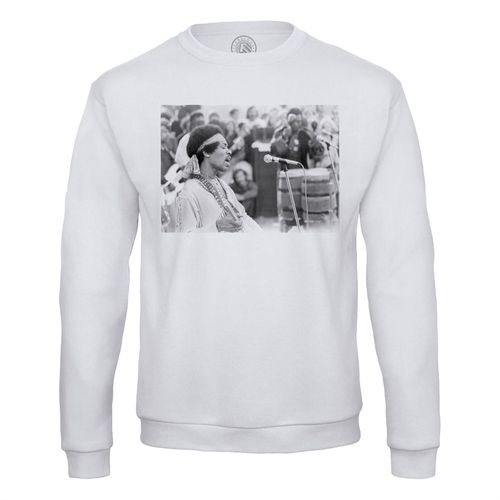 Sweat Shirt Homme Jimi Hendrix Wodstock Rock 70's Guitare