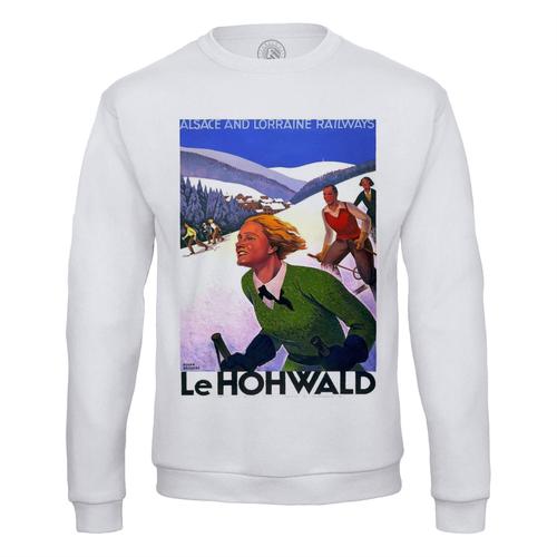 Sweat Shirt Homme Le Howald Ski Alsace Affiche Poster Vintage Voyage Art Deco 30's