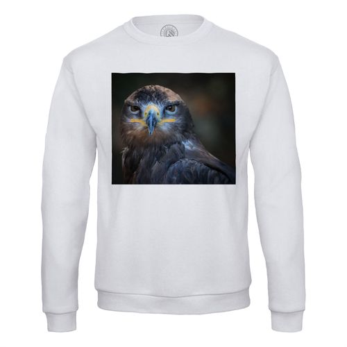 Sweat Shirt Homme Portrait Belle Aigle Brun Oiseau De Proie Animal Sauvage