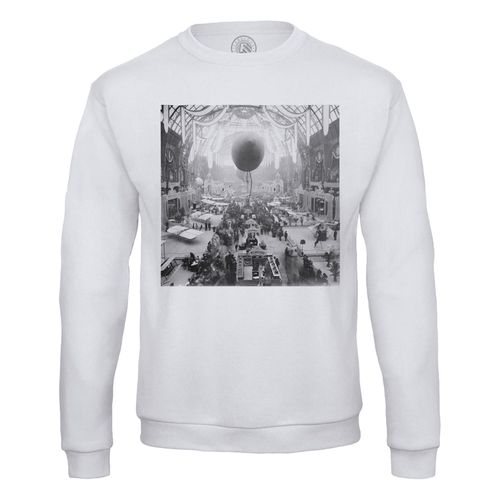 Sweat Shirt Homme Premiere Exposition Aeronautique Paris 1909 Photo Rare Vintage Avion