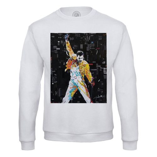 Sweat Shirt Homme Freddie Mercury Collage De Magazines De Mode Pop-Art