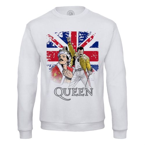 Sweat Shirt Homme Freddie Mercury Queen Graphic Fan Art Drapeau Anglais