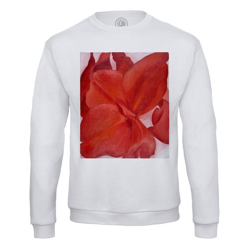 Sweat Shirt Homme Red Cannas Fleurs Peinture Georgie O'keeffe Modernisme Art