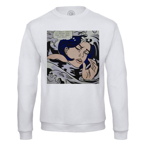 Sweat Shirt Homme Drowning Girl / By Roy Lichtenstein / Pop Art / Comics