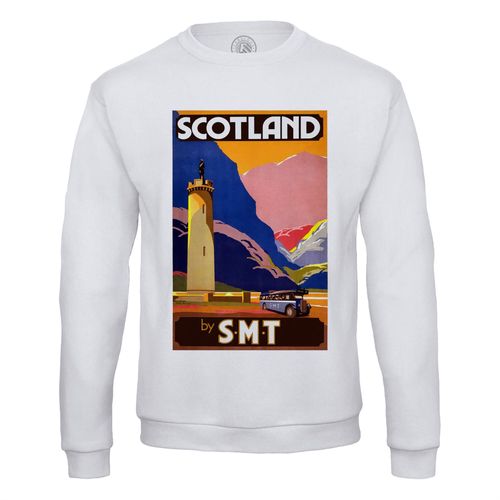 Sweat Shirt Homme Ecosse Scotland Affiche Poster Vintage Voyage Art Deco 30's