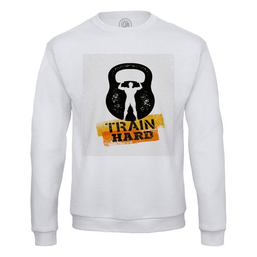 Sweat Shirt Homme Train Hard Workout Fitness Body Building Musculation