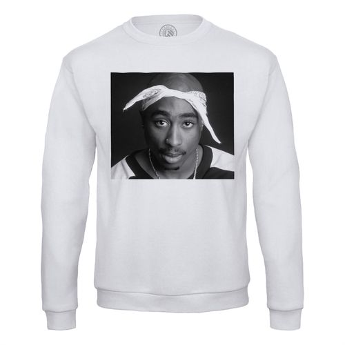 Sweat Shirt Homme Tupac Shakur Portrait Rapper Rap Hip Hop Legend Vintage
