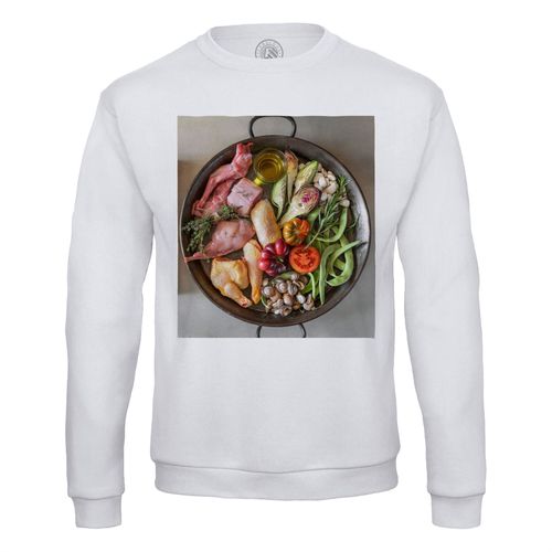 Sweat Shirt Homme Cuisine Espagnole Art Culinaire Art De La Table Paella Tradition