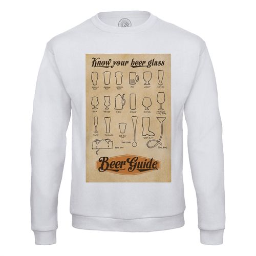 Sweat Shirt Homme Guide De La Bière - Connaitre Son Verre A Bière
