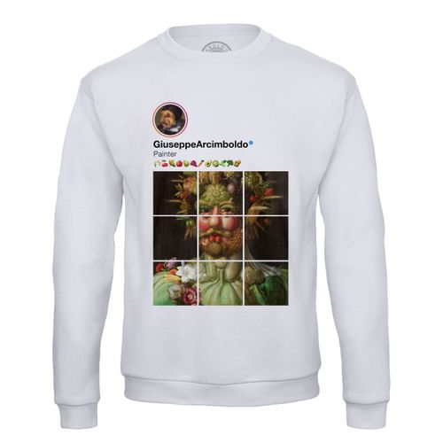 Sweat Shirt Homme Arcimboldo Réseaux Sociaux Peintre Nature Morte
