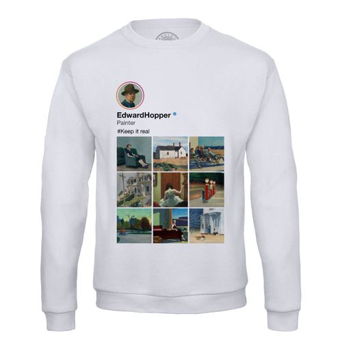 Sweat Shirt Homme Edward Hopper Réseaux Sociaux Peinture Peintre Realisme