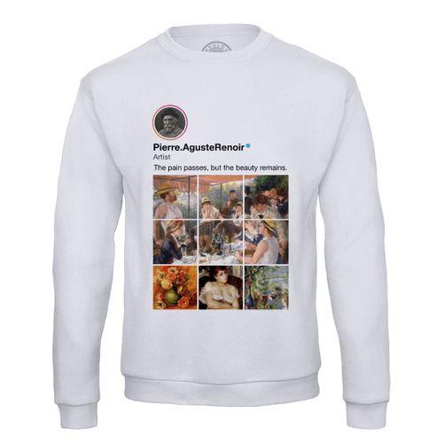 Sweat Shirt Homme Renoir Réseaux Sociaux Peinture Peintre