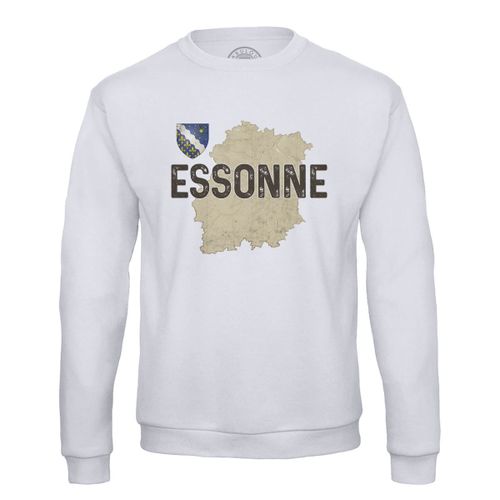 Sweat Shirt Homme Essonne 91 Departement Evry Carte Ancienne Ile-De-France
