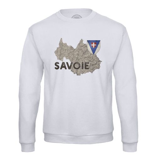 Sweat Shirt Homme Savoie 73 Departement Chambery Carte Ancienne Alpes