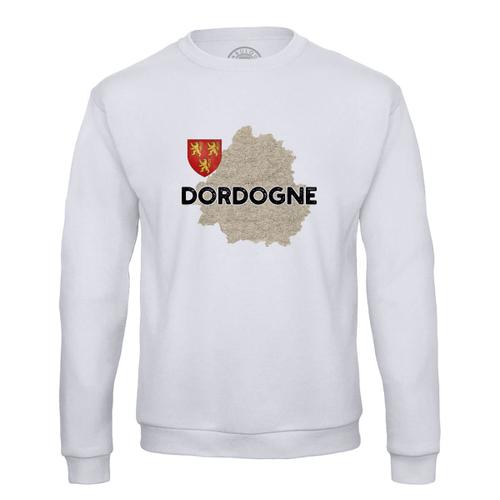 Sweat Shirt Homme Dordogne 24 Département Périgueux Carte Ancienne Rare