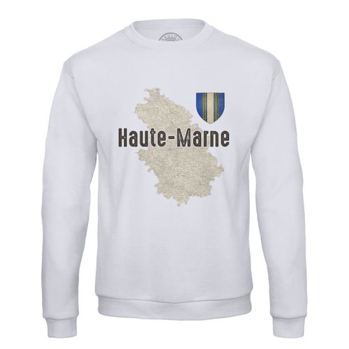 Sweat Shirt Homme Haute Marne 52 Département Chaumont Carte Ancienne Rare