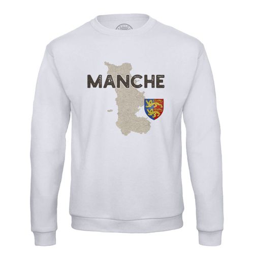 Sweat Shirt Homme Manche 50 Département Carte Normandie Ancienne Rare