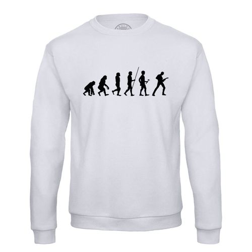 Sweat Shirt Homme Evolution Basse Electrique Musique Instrument Rock