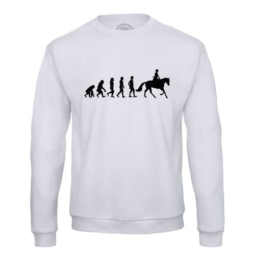 Sweat Shirt Homme Evolution Equitation Cheval Cavalier Poney