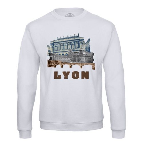 Sweat Shirt Homme Lyon Collage France Ville Est Culture
