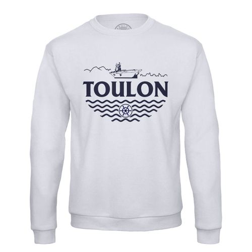 Sweat Shirt Homme Toulon Minimalist Ville France Soleil Plage