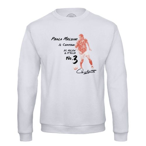 Sweat Shirt Homme Paolo Maldini Italie Milan Vintage Footballeur Foot Star