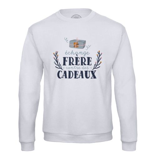 Sweat Shirt Homme Échange Frère Contre Cadeaux Noel Hiver Père Noel