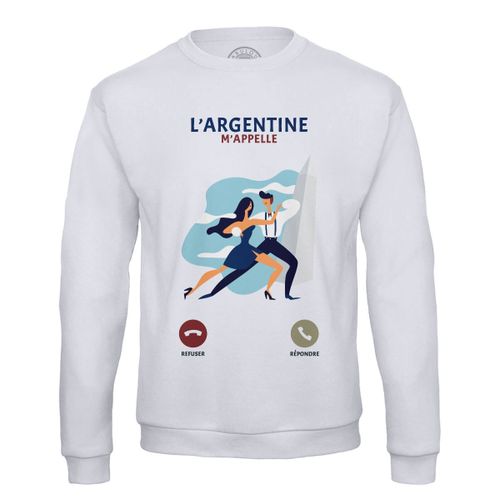 Sweat Shirt Homme L'argentine M'appelle Voyage Passion Tango Dance